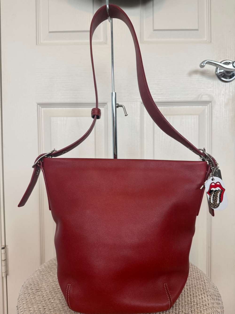 Coach Red Leather 2002 Shoulder Bag